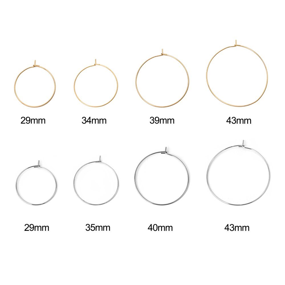 Creoolse Oorbelhouder Roestvrij Staal Zilver N°03-35 mm x 5 paar