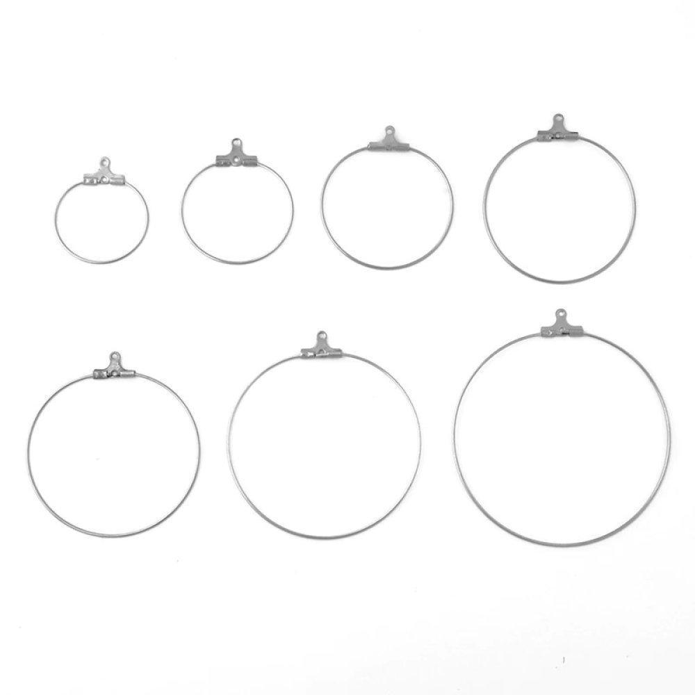 Creoolse Oorbelhouder Roestvrij Staal N°02-25 mm x 5 paar