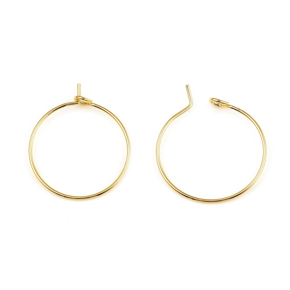 Creoolse oorbelhouder 18K verguld N°01-20 mm x 5 paar