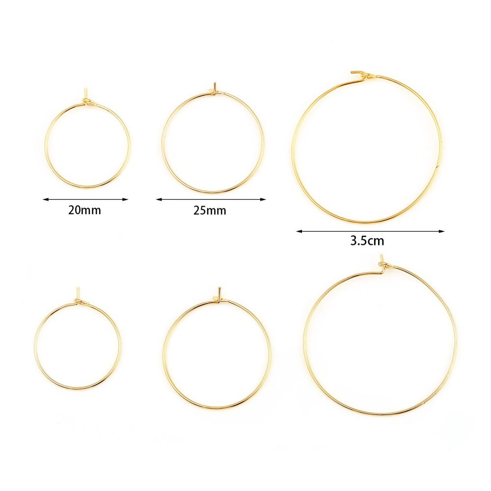 Creoolse oorbelhouder 18K verguld N°01-25 mm x 1 paar