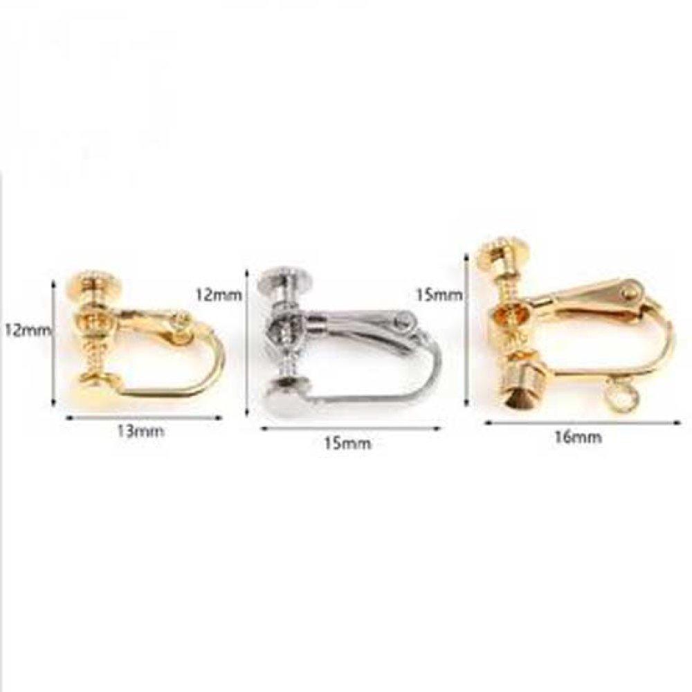 Oorbelhouder Verstelbare clip 18k goud N°06 x 1 paar goud