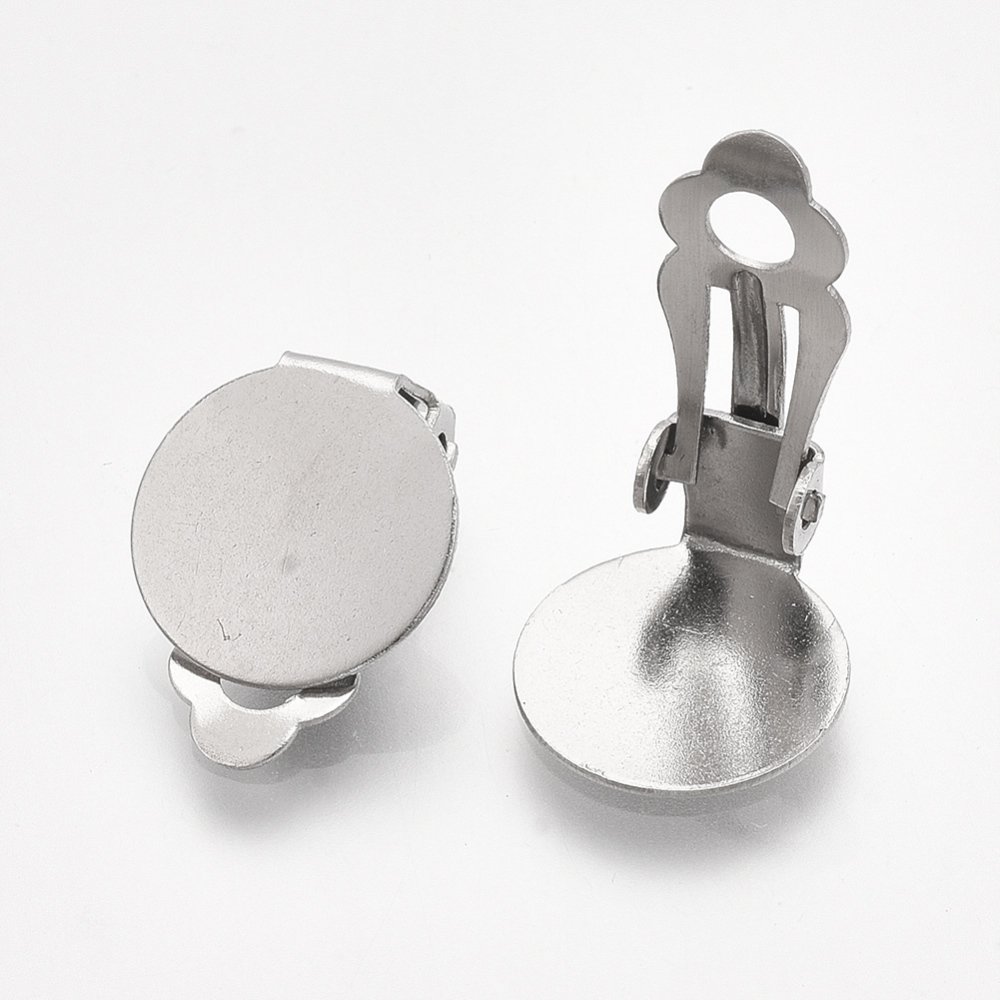 Oorbelhouder Clips Zilver Roestvrij Staal Plaat N°02