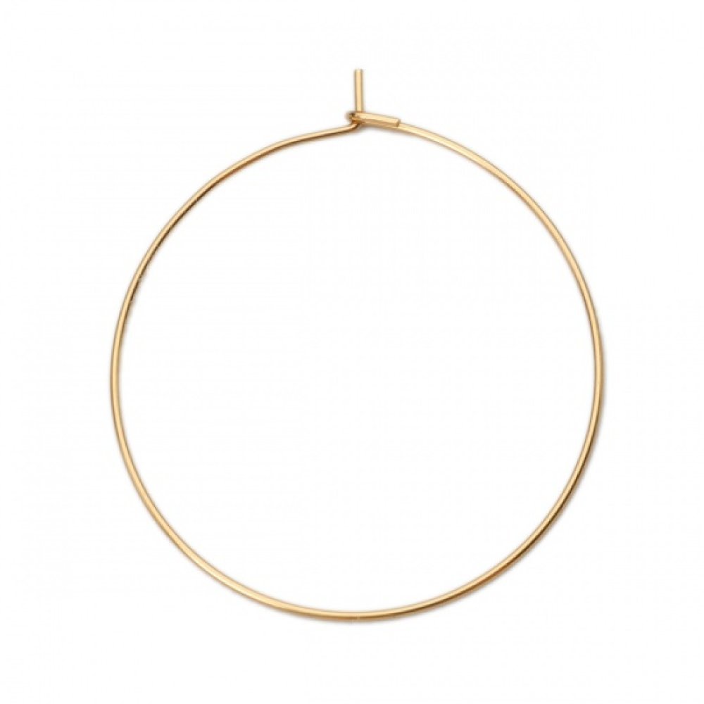 Support Boucle d'oreille Créole en Acier Inoxydable Doré N°03-35 mm x 5 paires