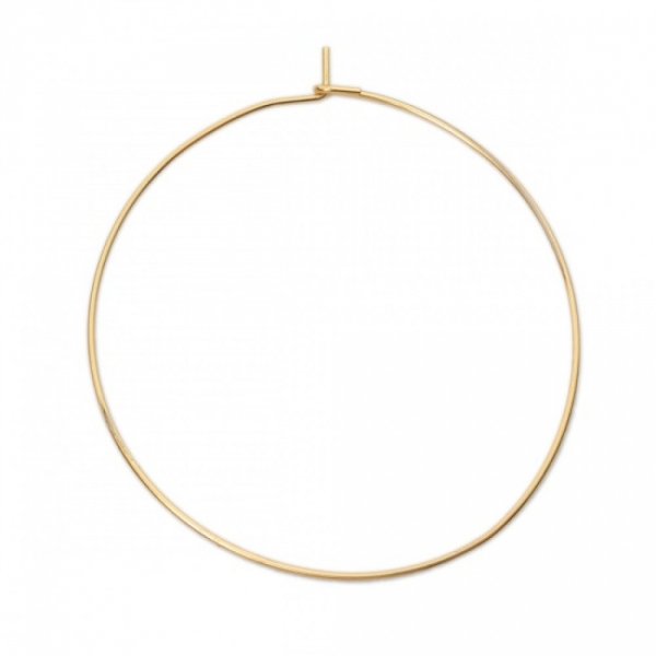 Support Boucle d'oreille Cr&eacute;ole en Acier Inoxydable Dor&eacute; N&deg;03-40 mm 02 x 5 paires