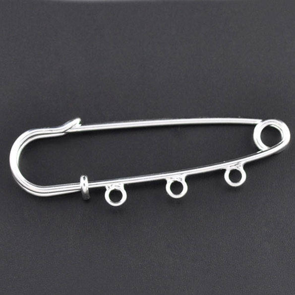 Brochehouder Zilver 3 ringen 70x20mm N°003-par1 