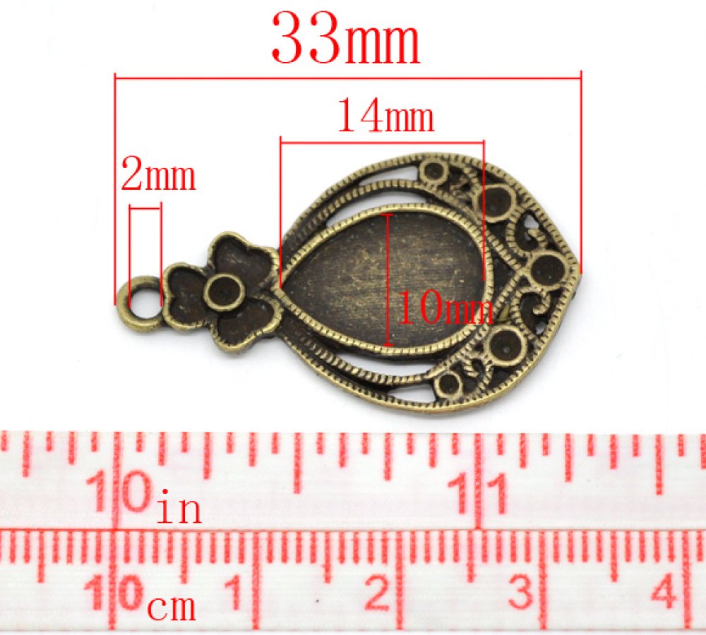 Cabochon Drop No. 02 Brons