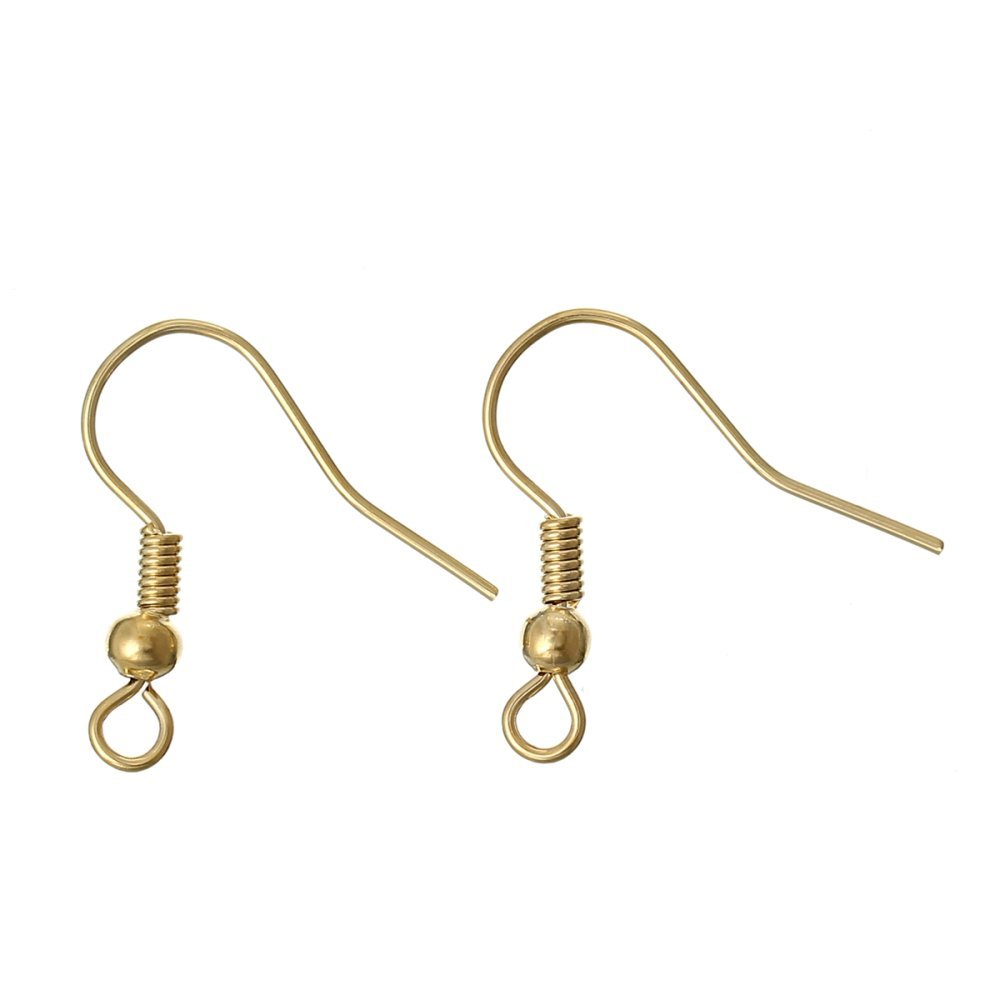 Oorbelhouder N°24 18 K vergulde haak x 2 paar