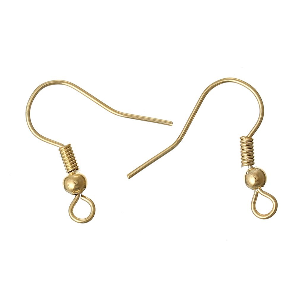 Oorbelhouder N°24 18 K vergulde haak x 2 paar