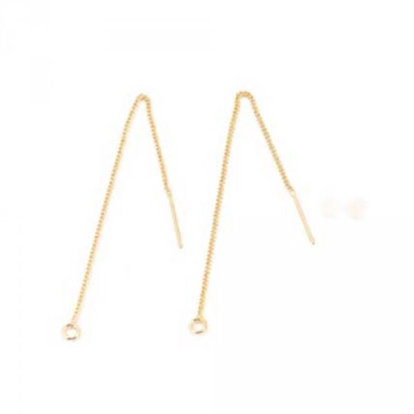 Oorbelhouder N&deg;27-02 18K vergulde ketting