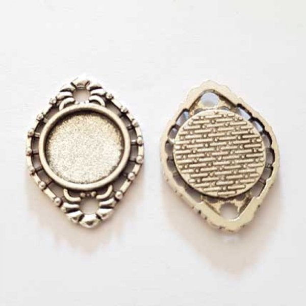 Support cabochon 14 mm N&deg;03-2 Anneaux