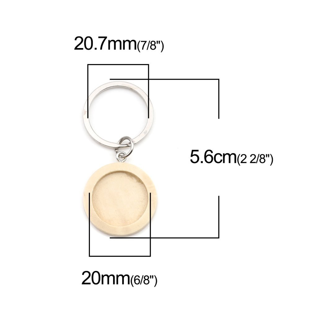 Sleutelhanger 20 mm Hout N°01