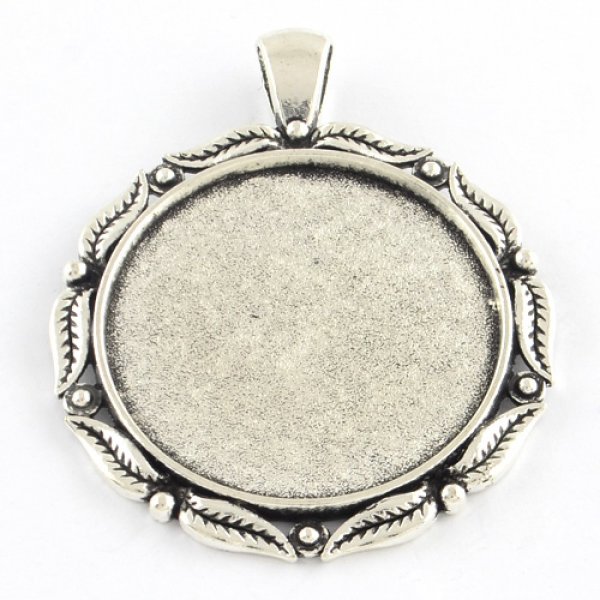 Support cabochon de 30 mm argent, pendentif cabochon 11 AS