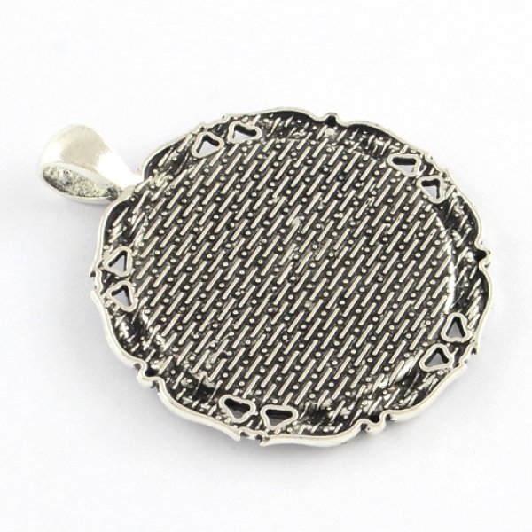 Support cabochon de 30 mm argent, pendentif cabochon 11 AS