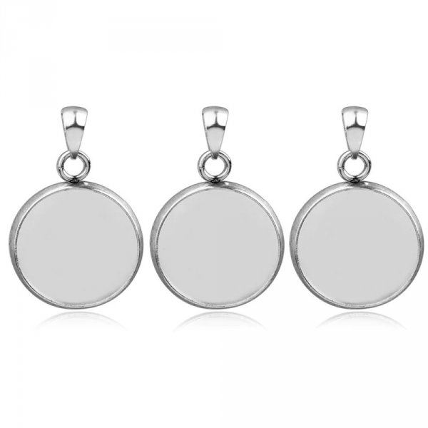 Ronde cabochonhouder 16 mm Roestvrij staal N&deg;04