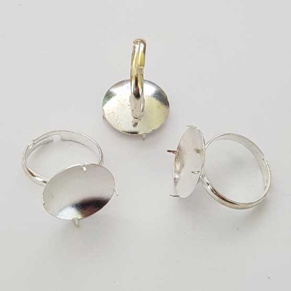Verstelbare ringsteun met 4 klauwplaten zilver N°01