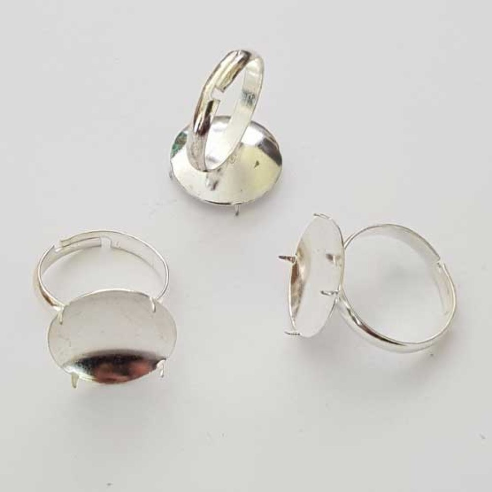Verstelbare ringsteun met 4 klauwplaten zilver N°01