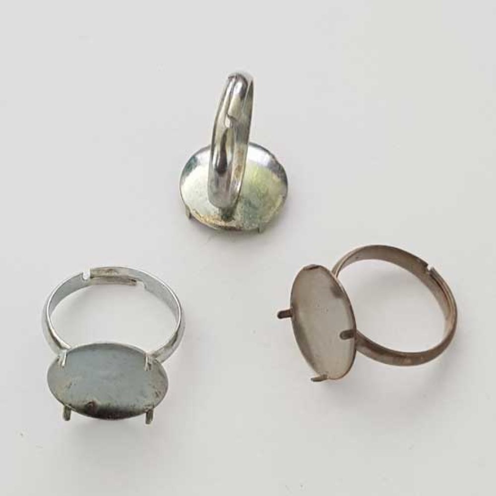 Verstelbare ringsteun met 4 klauwplaten zilver N°03