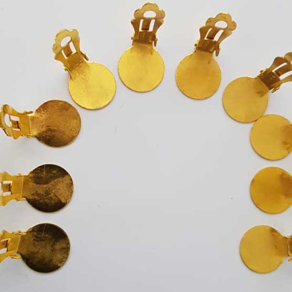 Oorbelhouders Clips Dienblad N°01 2e keus x 5 Paar Goud