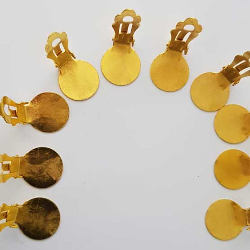 Oorbelstandaards Clips Dienblad N°01 2e keus x 10 Paar Goud