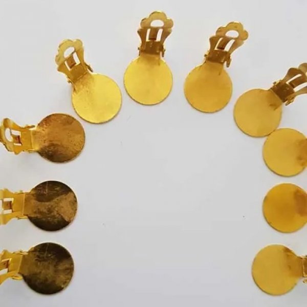 Oorbelstandaards Clips Dienblad N&deg;01 2e keus x 20 Paar Goud