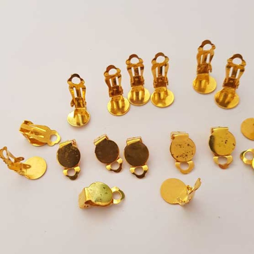 Oorbelhouders Clips Dienblad N°04 2e keus x 10 paar Goud