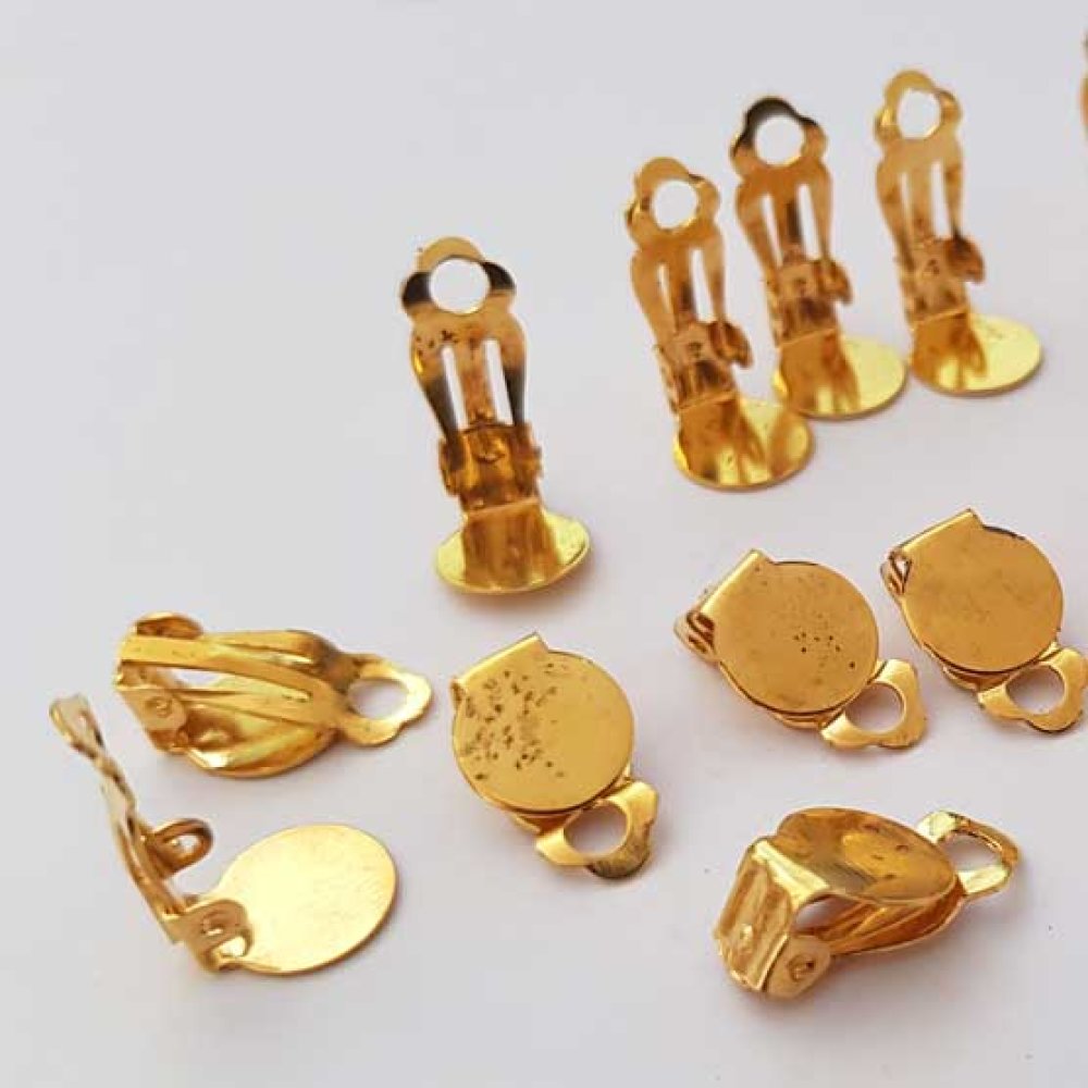 Oorbelhouders Clips Dienblad N°04 2e keus x 10 paar Goud