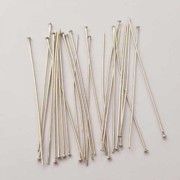 Tige / clou 60mm &agrave; t&ecirc;te plate argent Vieilli x 10 pi&egrave;ces