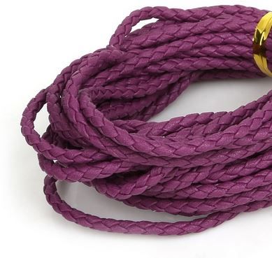 Europese Gevlochten Clip Armband Gewoon 01 VAN 15 TOT 23 CM Paars