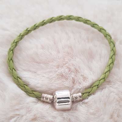 Europese Gevlochten Clip Armband Gewoon 02 VAN 15 TOT 23 CM Groen