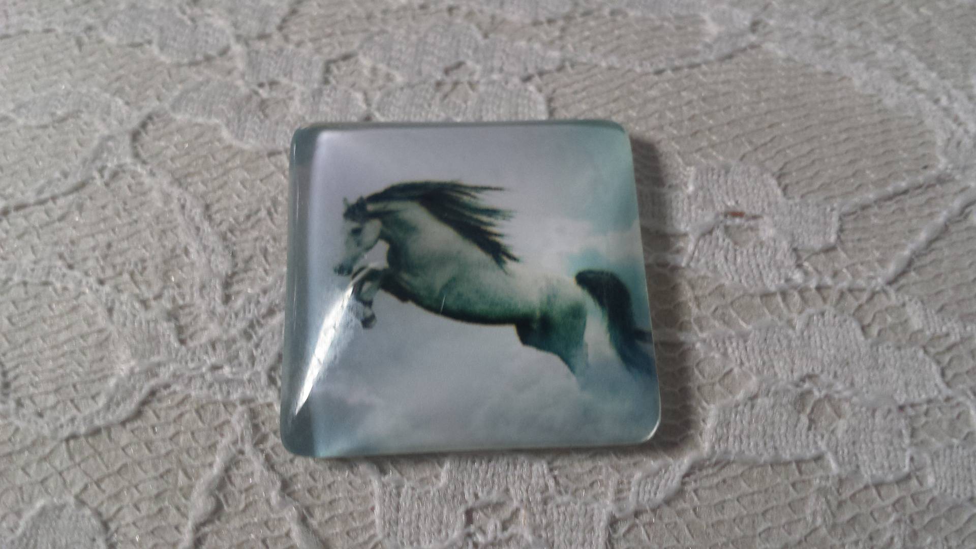 vierkante glazen cabochon 30mm 030 