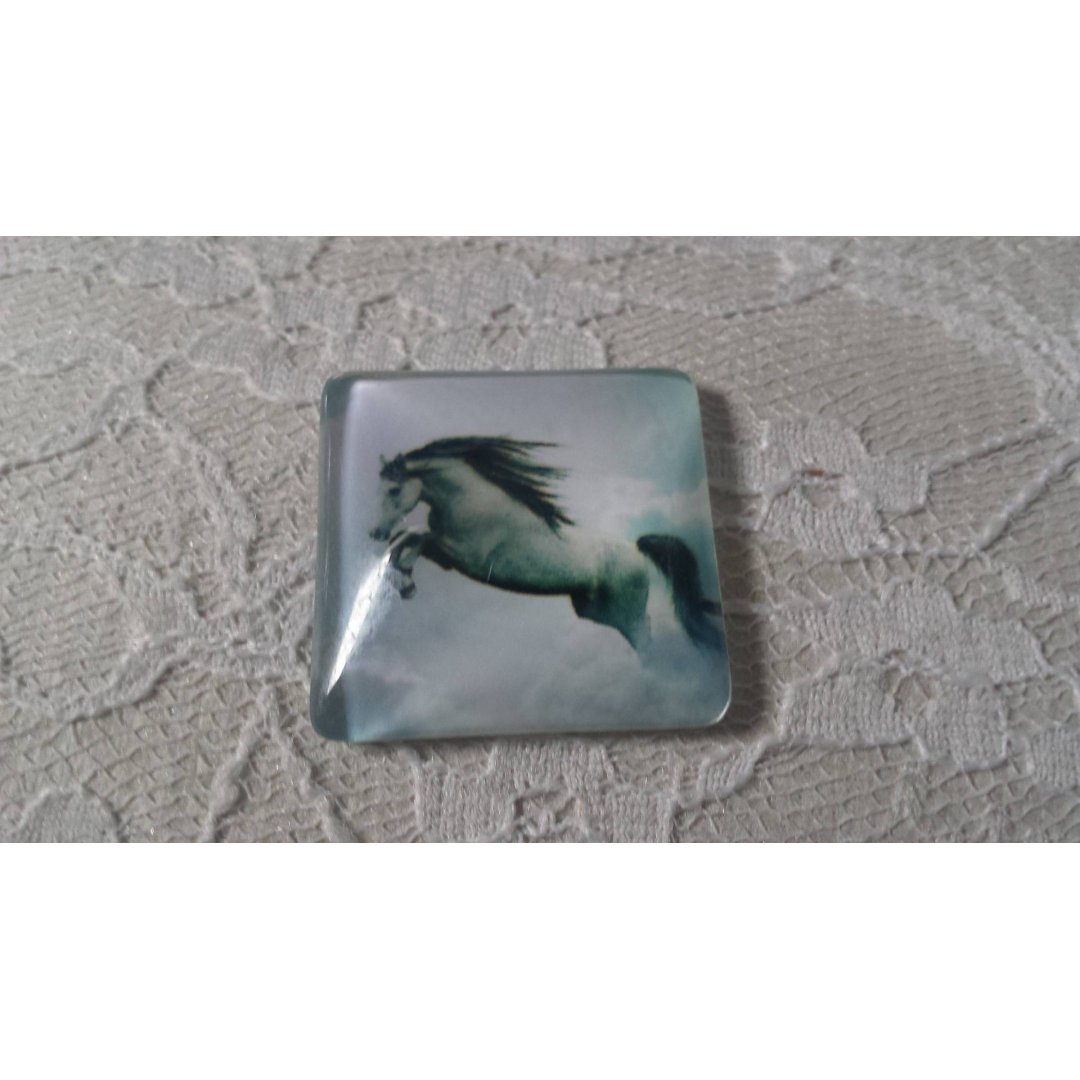 vierkante glazen cabochon 30mm 030 