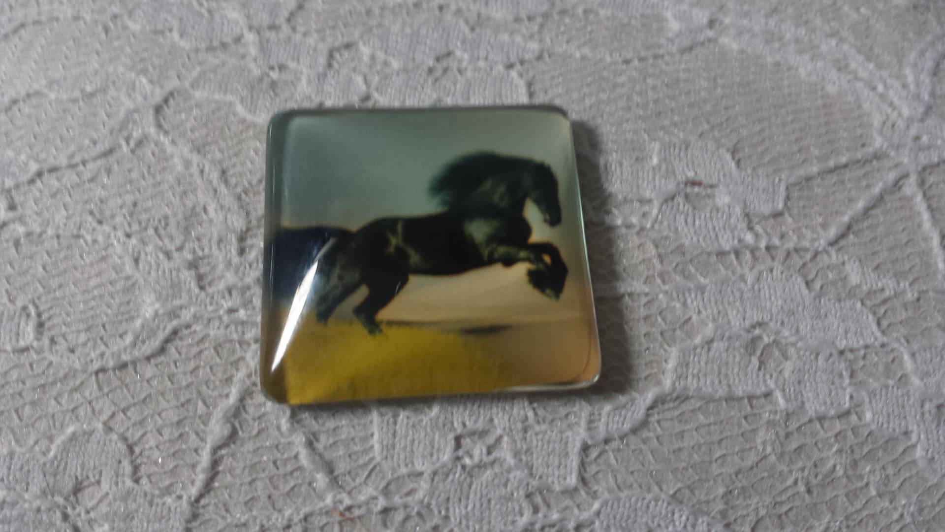 vierkante glazen cabochon 30mm 029 