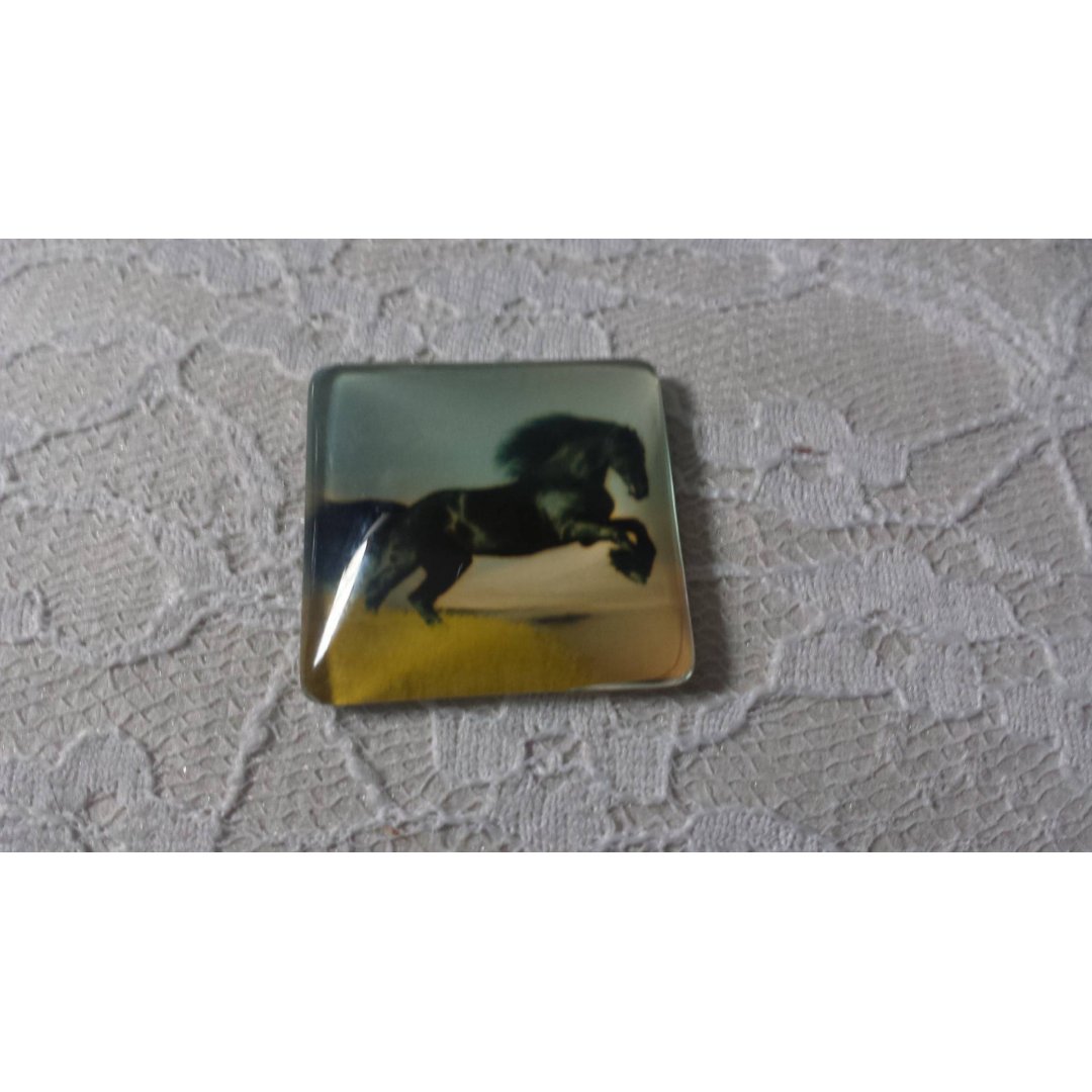 vierkante glazen cabochon 30mm 029 