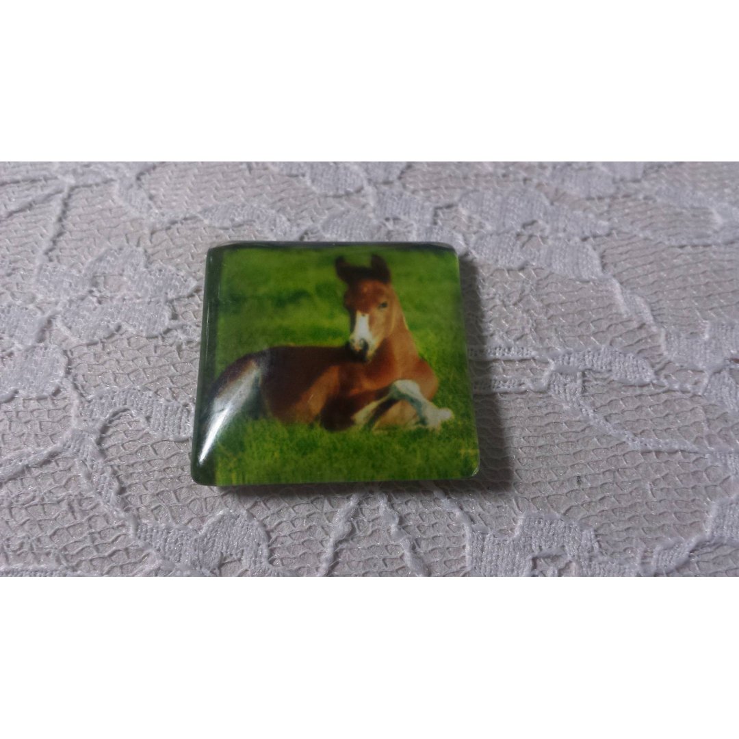 vierkante glazen cabochon 30mm 028 