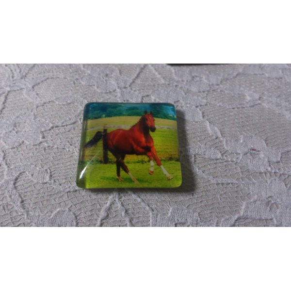 vierkante glazen cabochon 30mm 027 