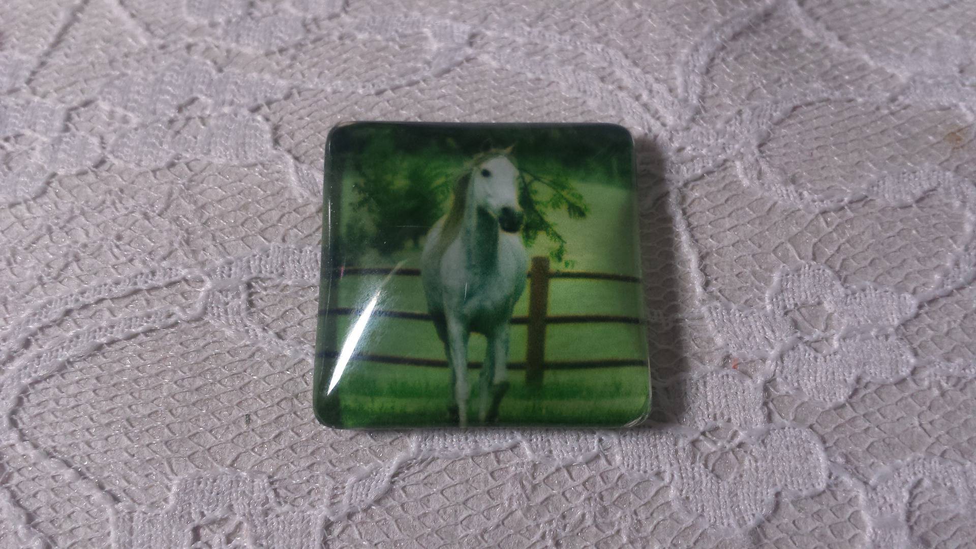 vierkante glazen cabochon 30mm 026 