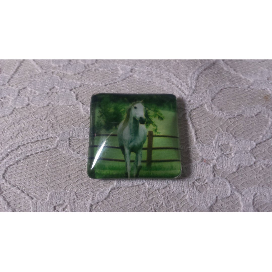 vierkante glazen cabochon 30mm 026 