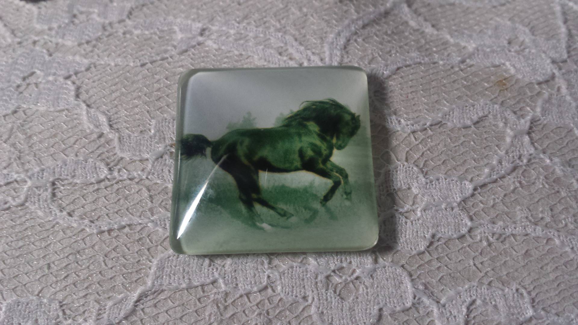vierkante glazen cabochon 30mm 025 
