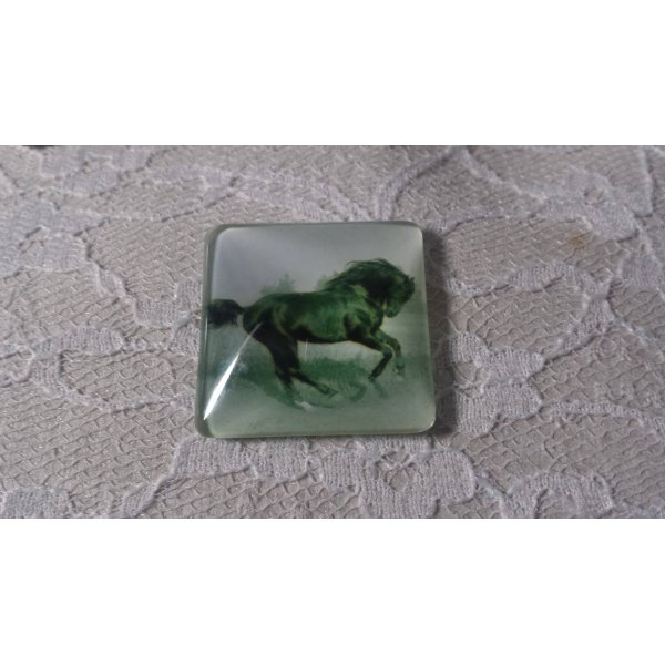 vierkante glazen cabochon 30mm 025 