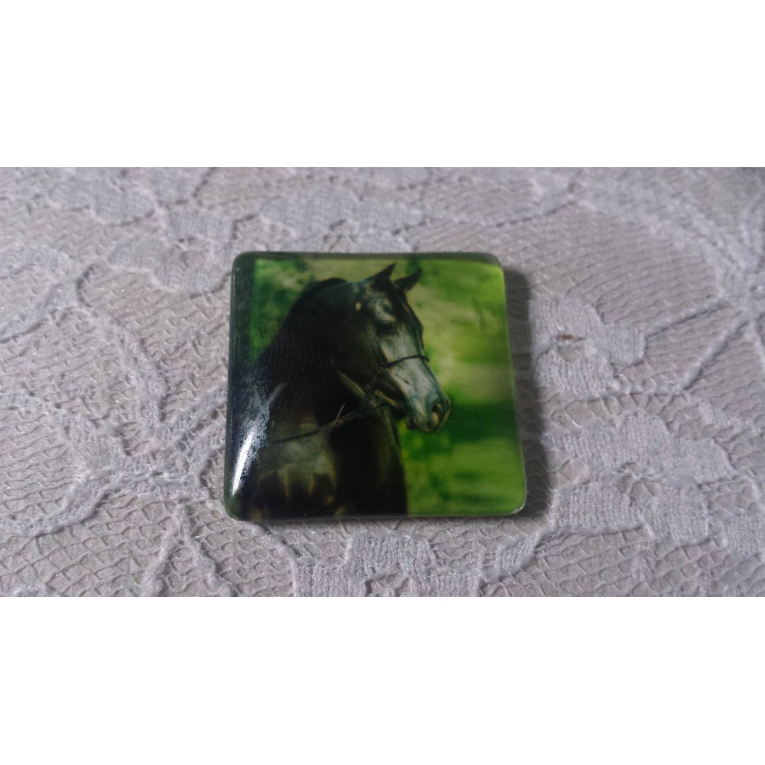 vierkante glazen cabochon 30mm 023 