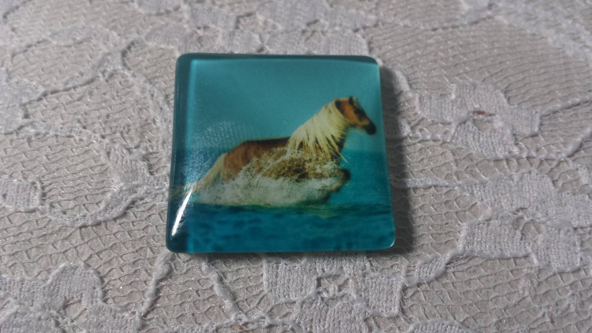 glazen vierkante cabochon 30mm 022 