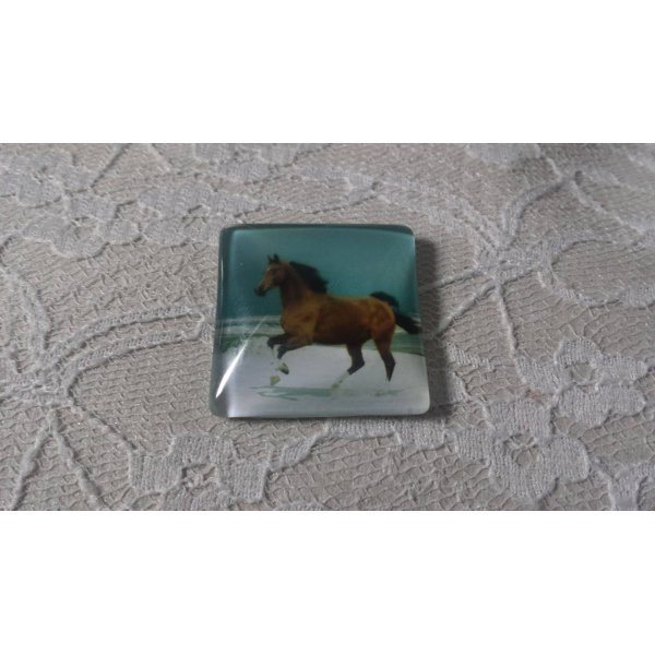 vierkante glazen cabochon 30mm 019 