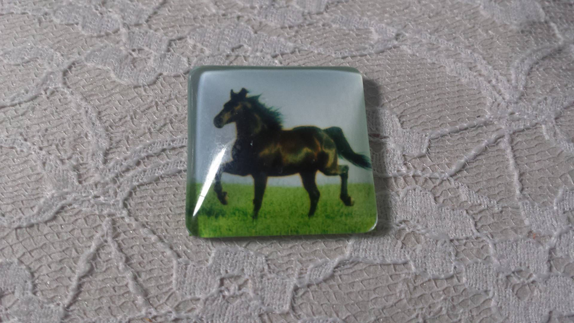 vierkante glazen cabochon 30mm 018 