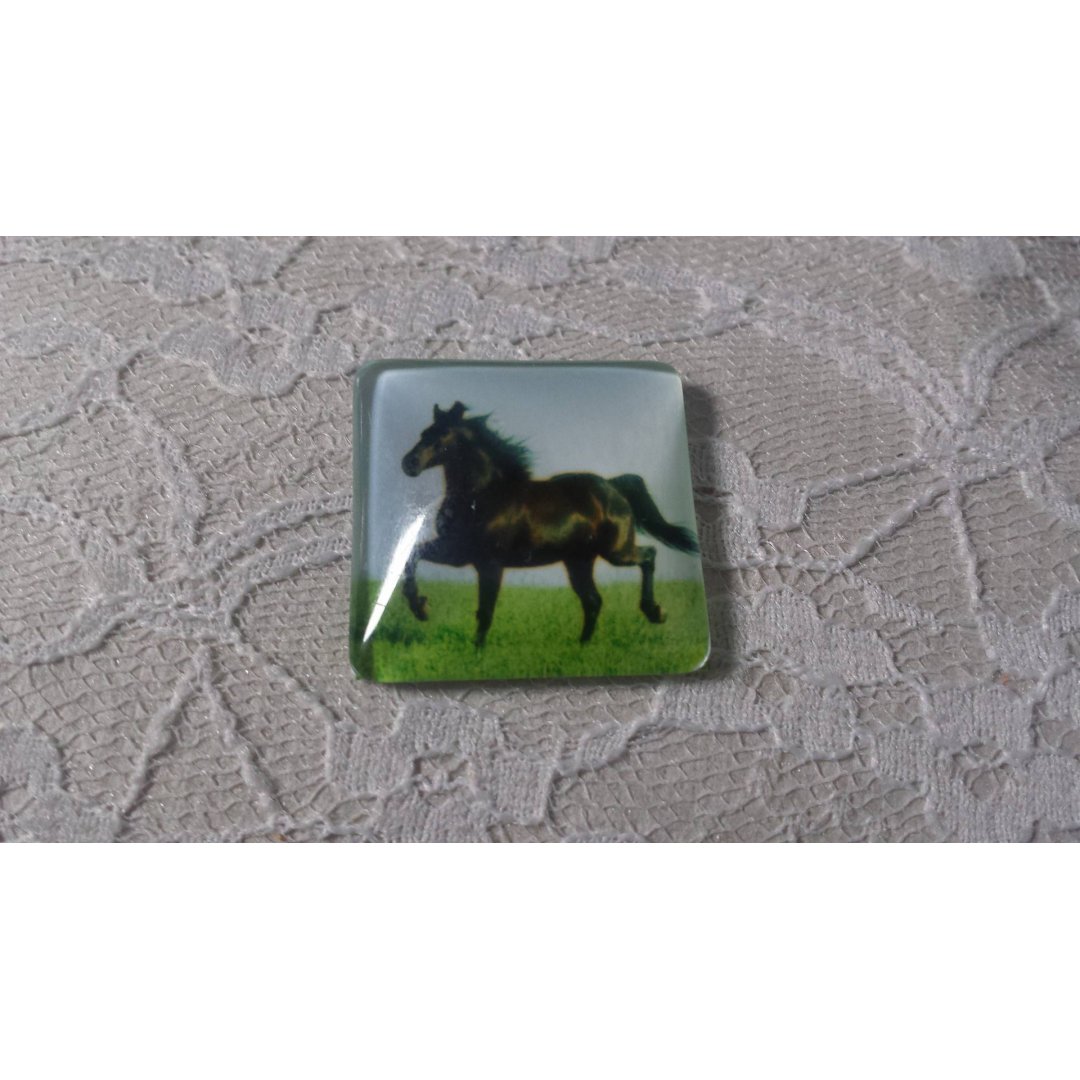 vierkante glazen cabochon 30mm 018 