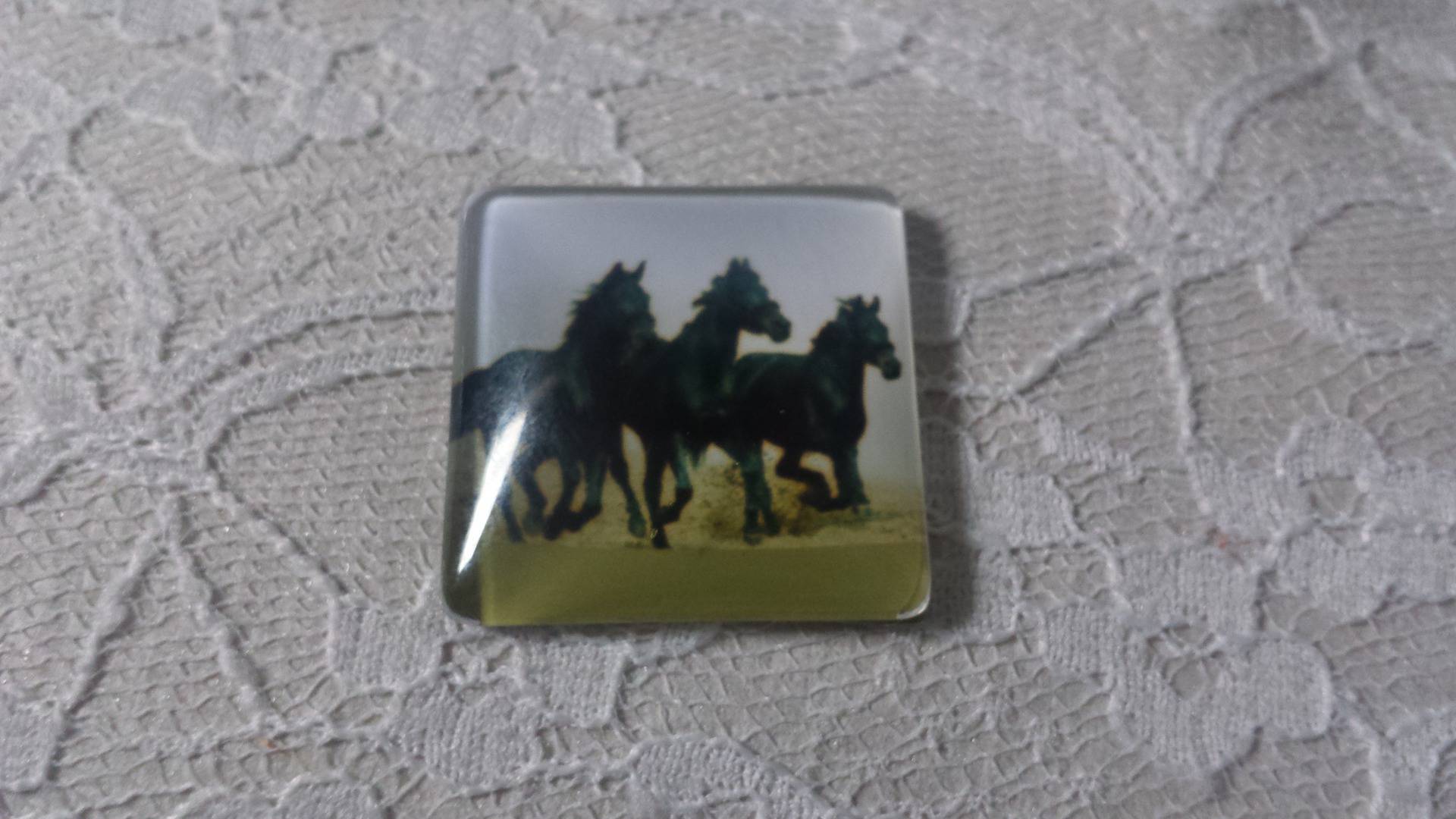 vierkante glazen cabochon 30mm 017 