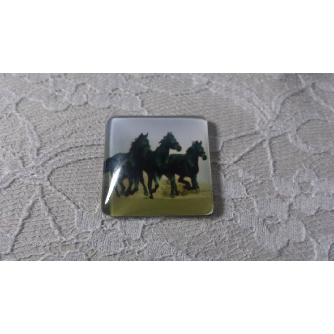 vierkante glazen cabochon 30mm 017 