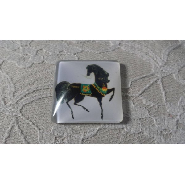 vierkante glazen cabochon 30mm 016 