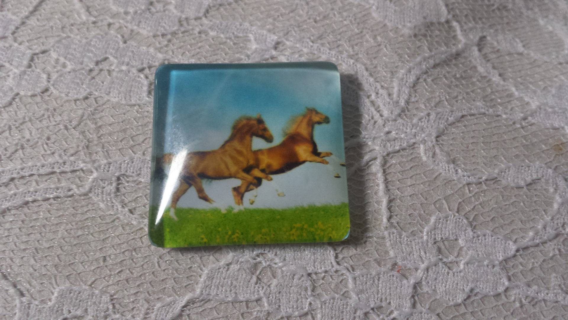 vierkante glazen cabochon 30mm 014 