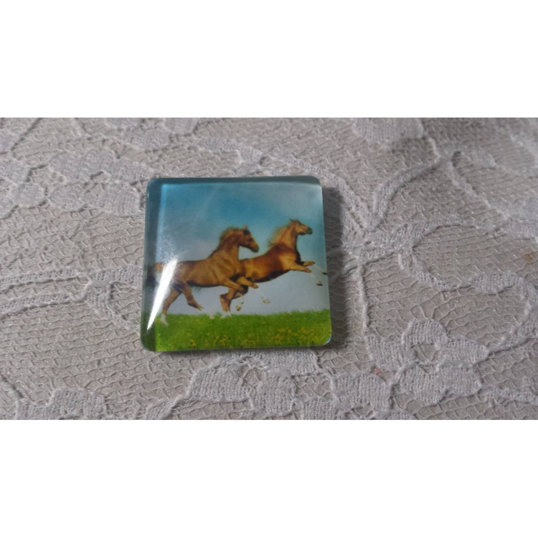 vierkante glazen cabochon 30mm 014 