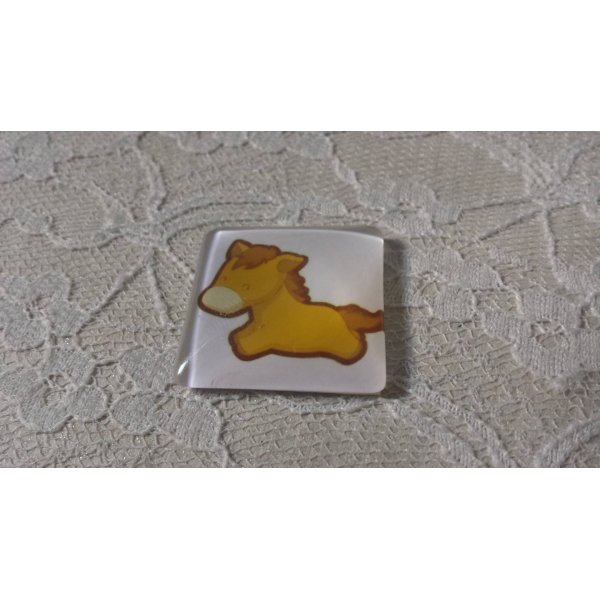 vierkante glazen cabochon 30mm 013 